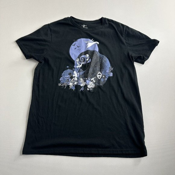Disney Nightmare Before Christmas Jack Circle Black Men's Graphic T-Shirt Size M - Picture 1 of 8